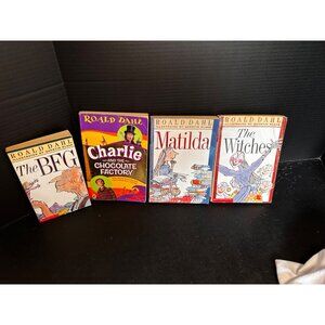 Roald Dahl Book Lot 4 BFG Witches Charlie and the Chocolate Factory Matilda